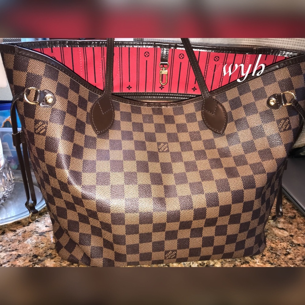 Authentic Louis Vuitton Neverfull MM Damier Ebene